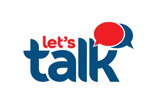 Lets talk logo collection modern minimal speech bubble communication design