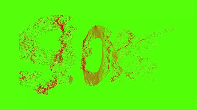 90K followers milestone particle text reveal animation on green screen background for chroma key editing social media growth achievement motion design