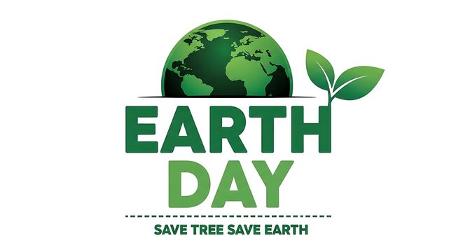 Happy earth day save earth celebrate with green planet art
