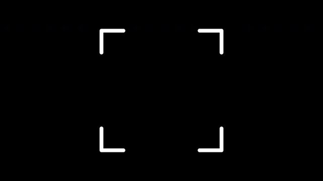 Minimal 4K Scan Frame Overlay Loop with Four White Corner Brackets Alpha