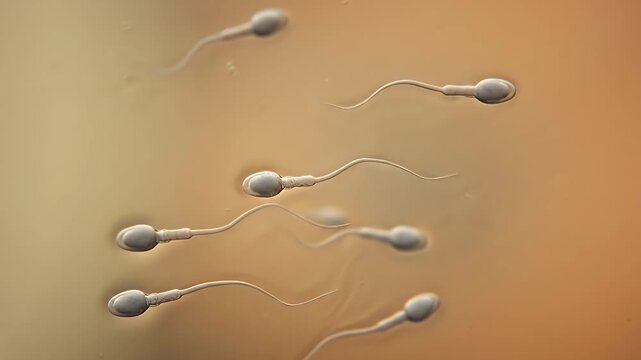 Microscopic sperm semen fertility reproduction biology medical science anatomy cell background, sperm cell motion in fluid, male reproductive health biology fertility journey research
