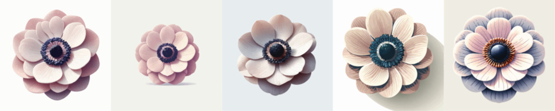 Vector of anemone flower