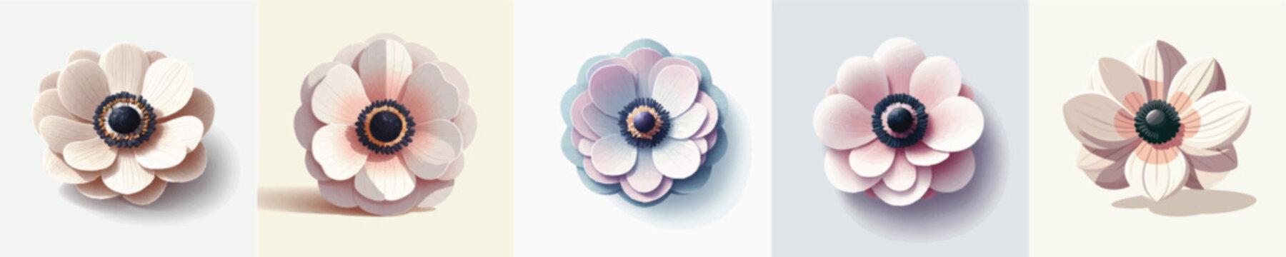 Vector of anemone flower