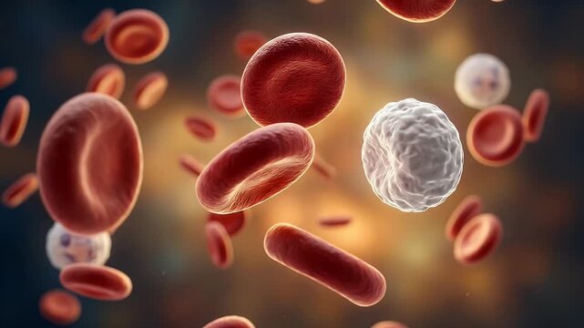 Realistic red blood cell white blood cell medical science biology bloodstream circulation plasma anatomy healthcare immune defense hematology infection disease health care floating blood cell
