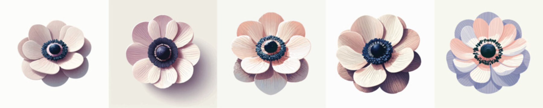Vector of anemone flower