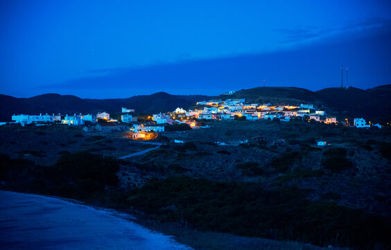 nightly scenery tourist resort Carrapateira, dunes landscape Portugal