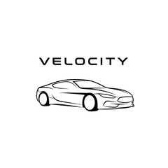 Fototapeta premium Velocity car logo with sports design.
