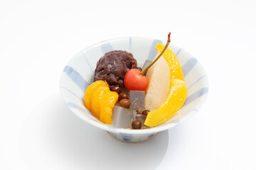 あんみつ、寒天、和スイーツ、器、夏 © SACHIKO KONO