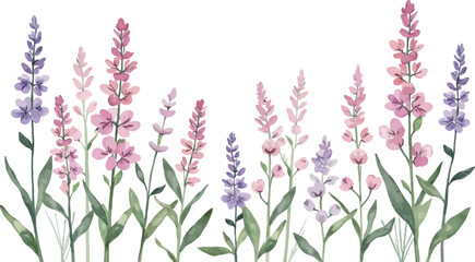 Obraz premium Watercolor Floral Bouquet Vector, Elegant Botanical Flower Illustration