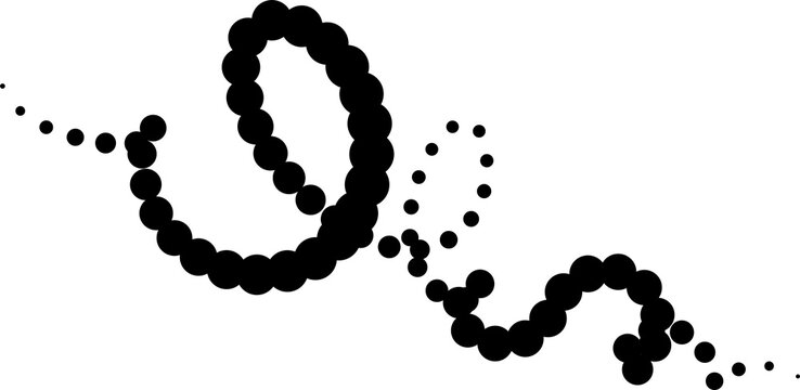 Bold dotted wave line shapes set