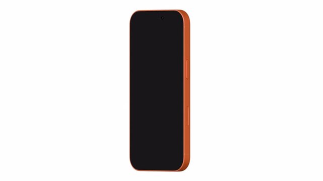 Animated phone on an isolated background with a screen mask and alpha channel for web, App UI, and presentations.