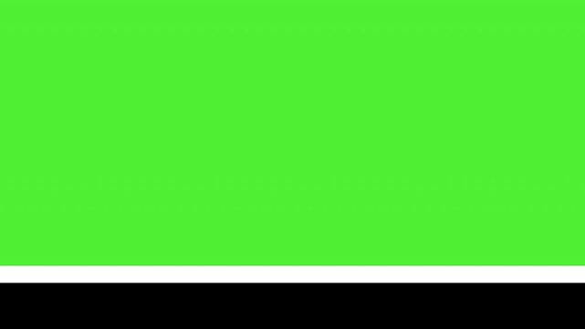 Animated white progress bar loading animation on green screen background for video overlay