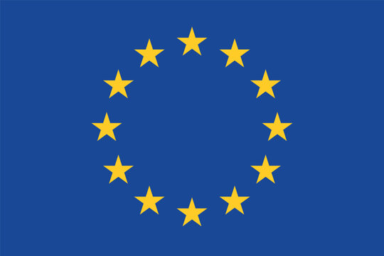 european union flag blue background circle stars eu symbol unity europe banner international organization emblem political identity sign vector illustration official european community