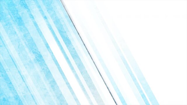 White blue grunge stripes abstract geometric background. Seamless looping retro motion design. Video animation Ultra HD 4K 3840x2160
