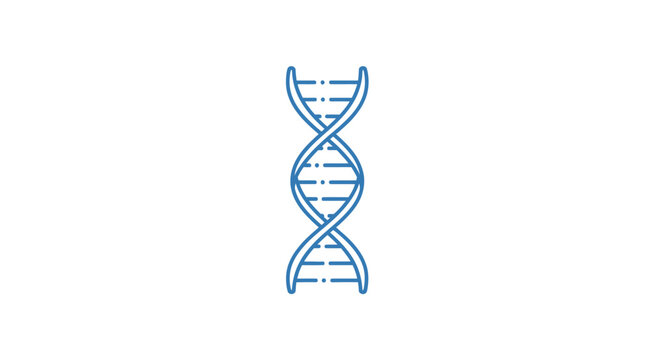 A schematic vector illustration of a dna double helix, biology and genetics concept