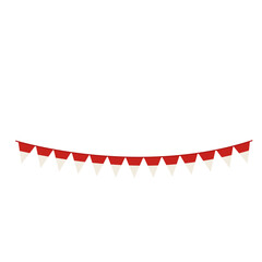 Obraz premium Indonesian Independence Day Bunting Flag