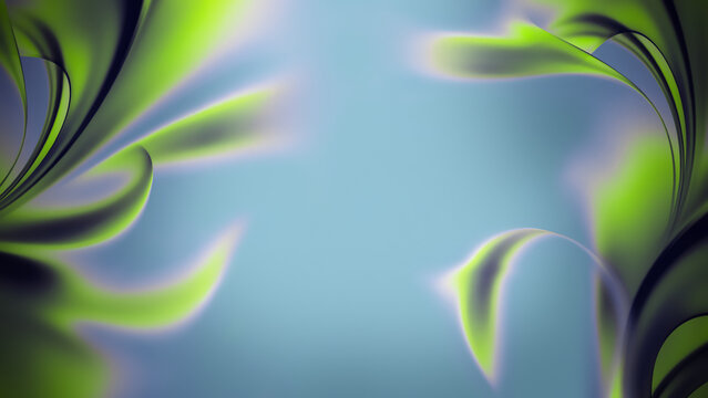 Swirling Leaves Dance in a Dreamy Abstract Field