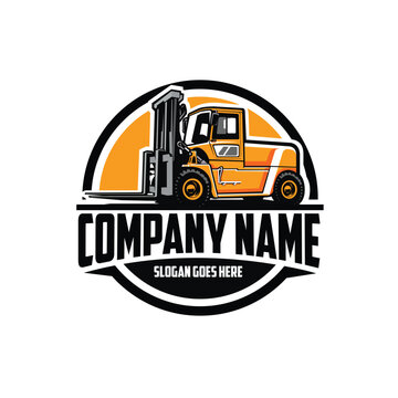 Forklift company logo vector. Best for logistic and warehouse related industry