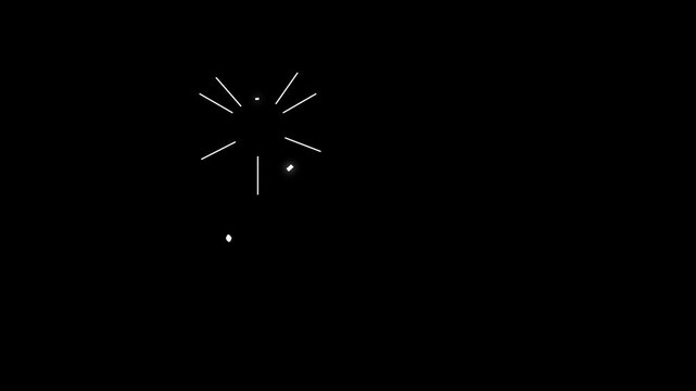 Glowing strike wave forming bright arc trails and particle bursts, anime combat slash animation for action editing on black screen background. 4k