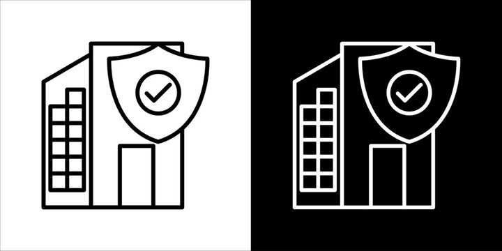 Business Insurance Icon Sheet Black And White