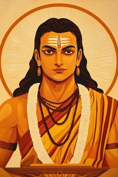 Artistic representation of the philosopher Adi Shankara.