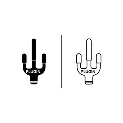 Obraz premium Plugin extension icon for software development in filled and outline styles with add on extension software development programming interface