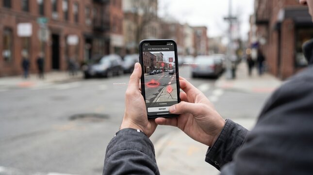 Augmented Reality Navigation in a Busy City Street