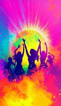 Artistic representation showcasing the vibrant atmosphere of Dol Jatra.