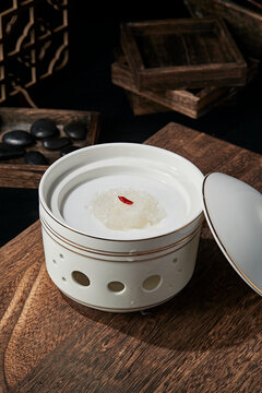 Coconut Milk Bird's Nest Stewed with Snow Frog