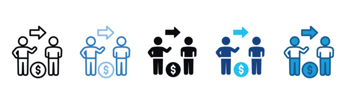 Creditor Icon Set Multiple Style Of