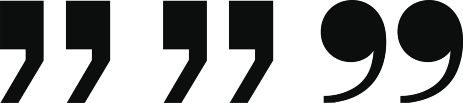 Quotation Marks Symbols vector illustration