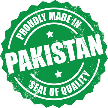 Proudly Made in Pakistan Vector Rubber Stamp