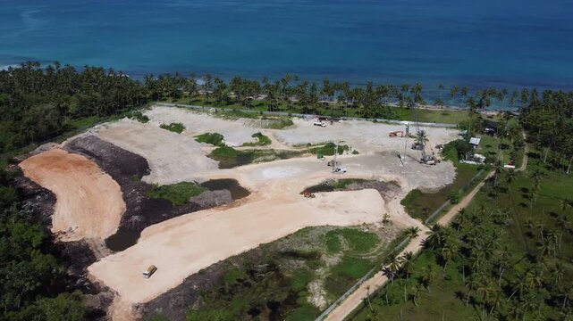 Beachfront Construction Site at Playa Coson Dominican Republic Tropical Coast Development