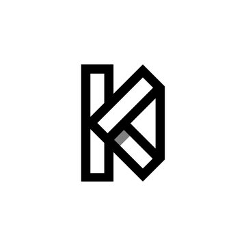 Modern Geometric Letter K Logo with Minimalist Diamond and Gemstone Concept. Letter K Diamond Logo