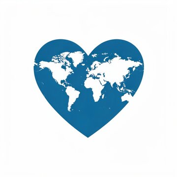 heart shaped world map