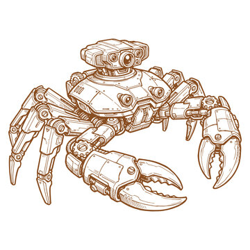 Robotic Crab Machine Metal Robot.