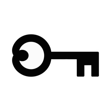 Vector graphic of a simple black key
