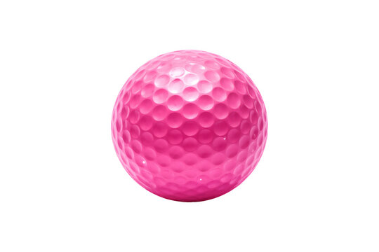 3D Render of a Pink Golf Ball