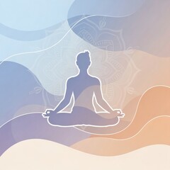 Obraz premium yoga meditation silhouette