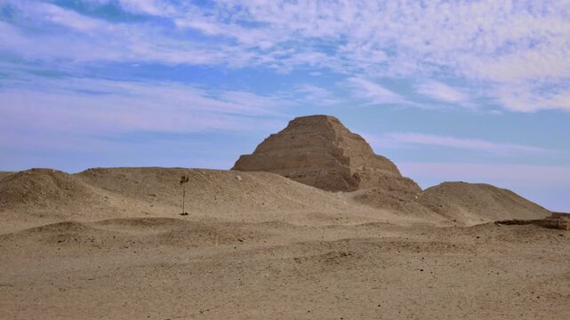 The Pyramid of Djoser, or Step Pyramid is an archaeological remain in the Saqqara necropolis, Egypt, northwest of the city of Memphis.