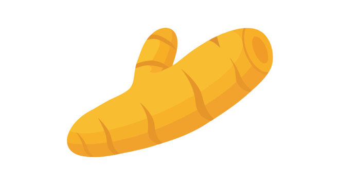 Stylized ginger root isolated on white background