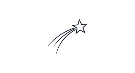 Stylized shooting star icon with trailing lines © Pantun