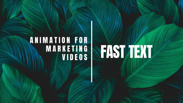 Fast Text Animation for Marketing Videos