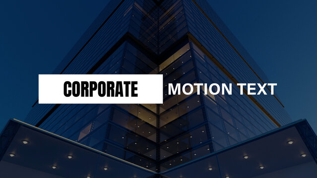 Corporate Motion Text for Business Videos