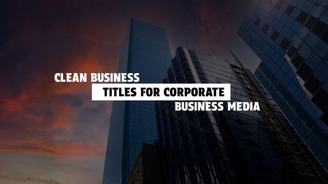 Clean Business Titles for Corporate Content