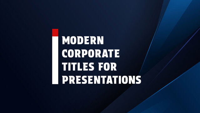 Modern Corporate Titles for Presentations