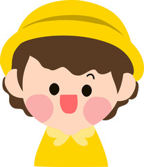 Obraz premium Cute Little Kids Characters in Yellow Outfit