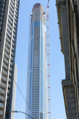 Naklejka premium north elevation of SkyTower at Pinnacle One Yonge, designed by Hariri Pontarini Architects, Toronto