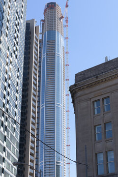 north elevation of SkyTower (2026), 1 Yonge St, designed by Hariri Pontarini Architects, in modern style, Toronto