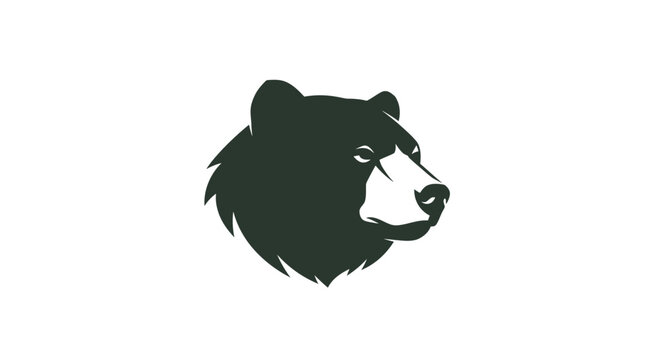Black bear head profile view.